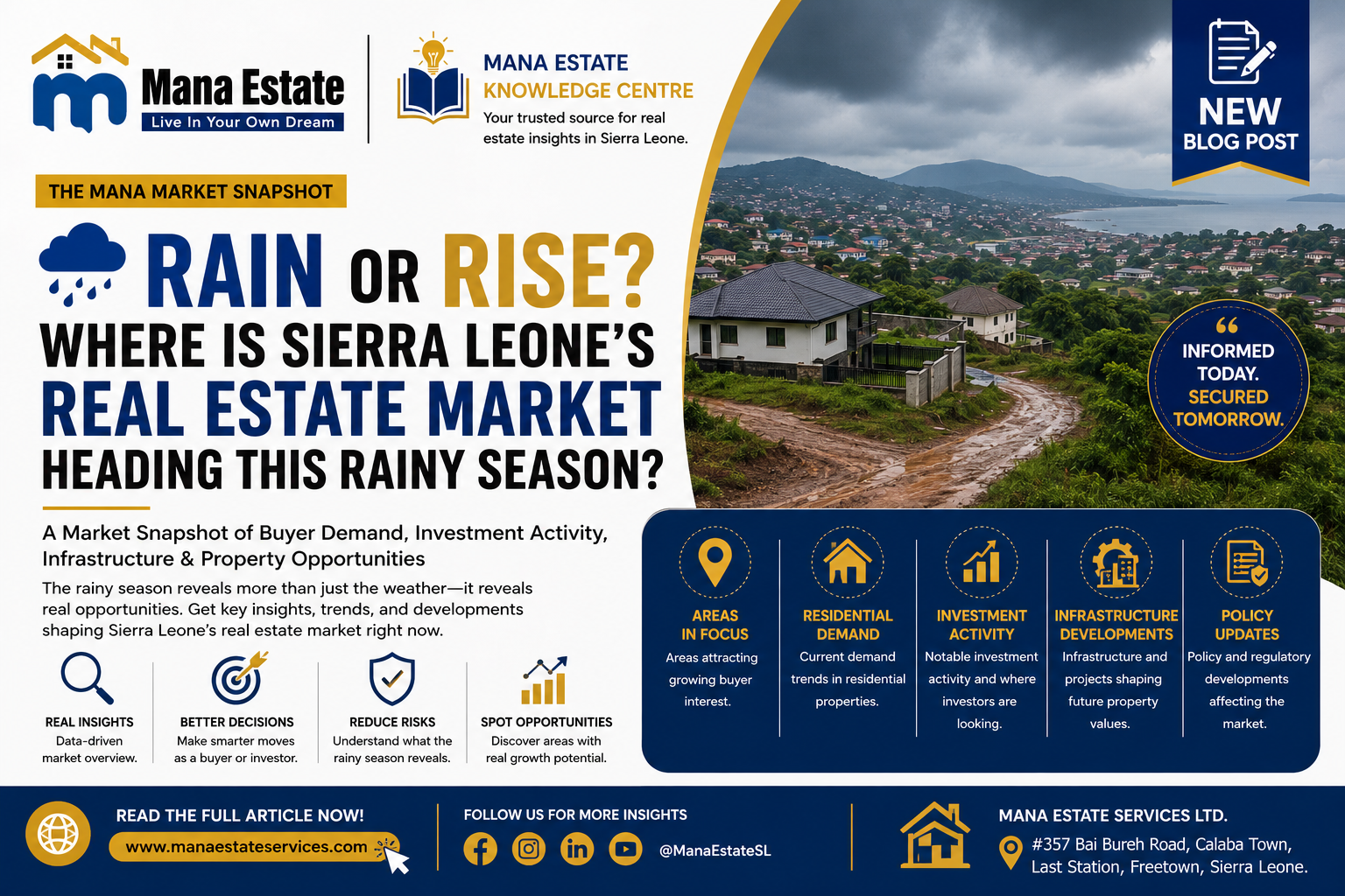 🌧️ Rain or Rise?     Where Is Sierra Leone’s Real Estate Market Heading This Rainy Season?